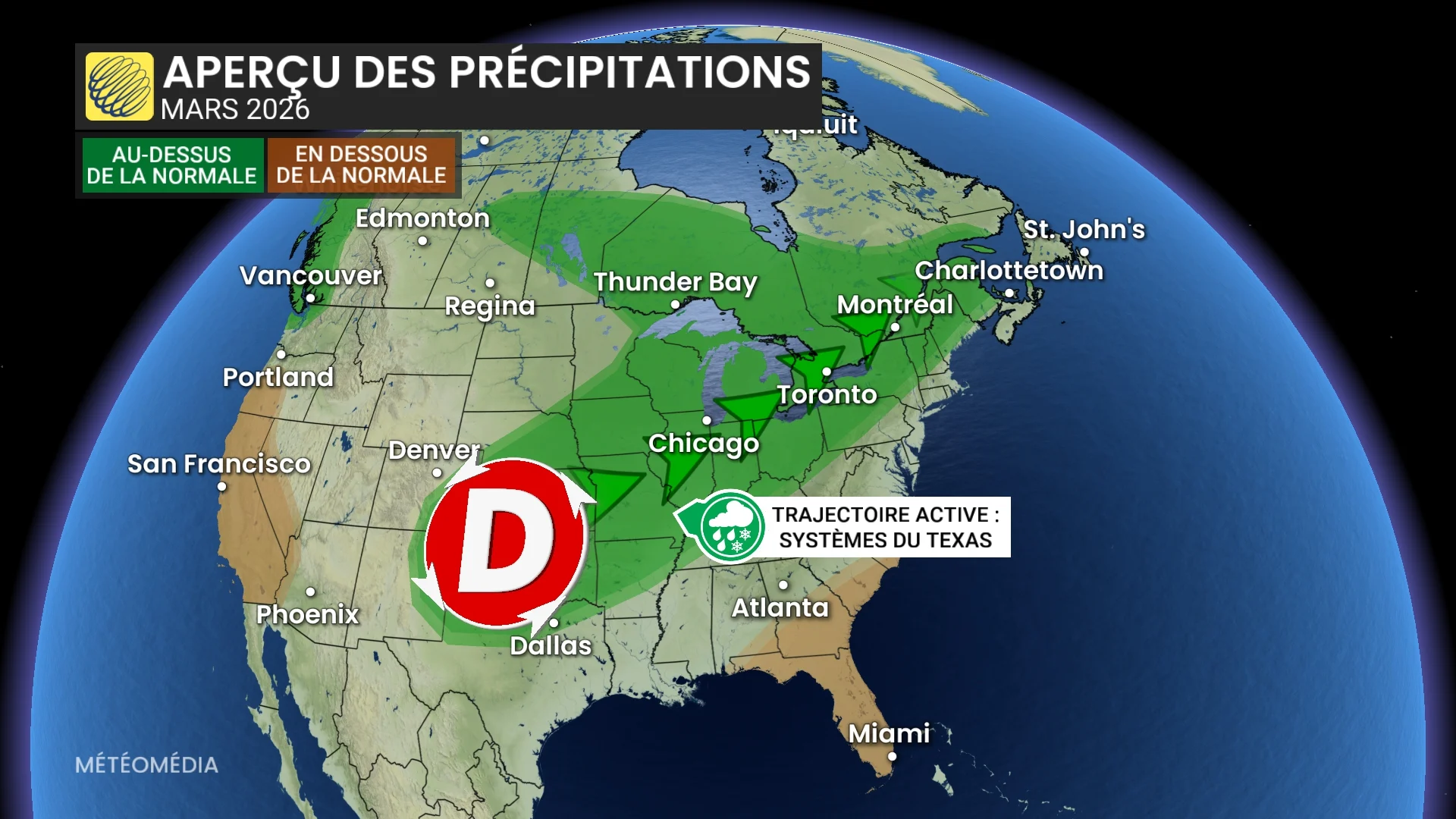 Aperçu de mars : pluie et neige au menu