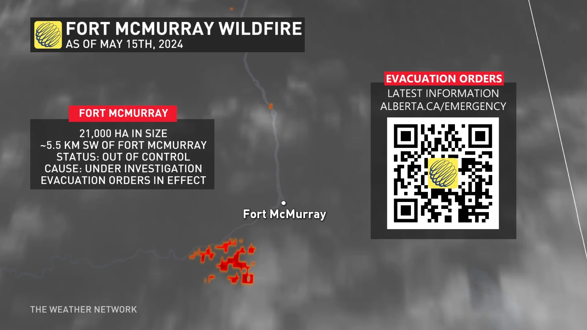 May 15 (4 pm update): Fort McMurray, Alberta wildfire update (The Weather Network)