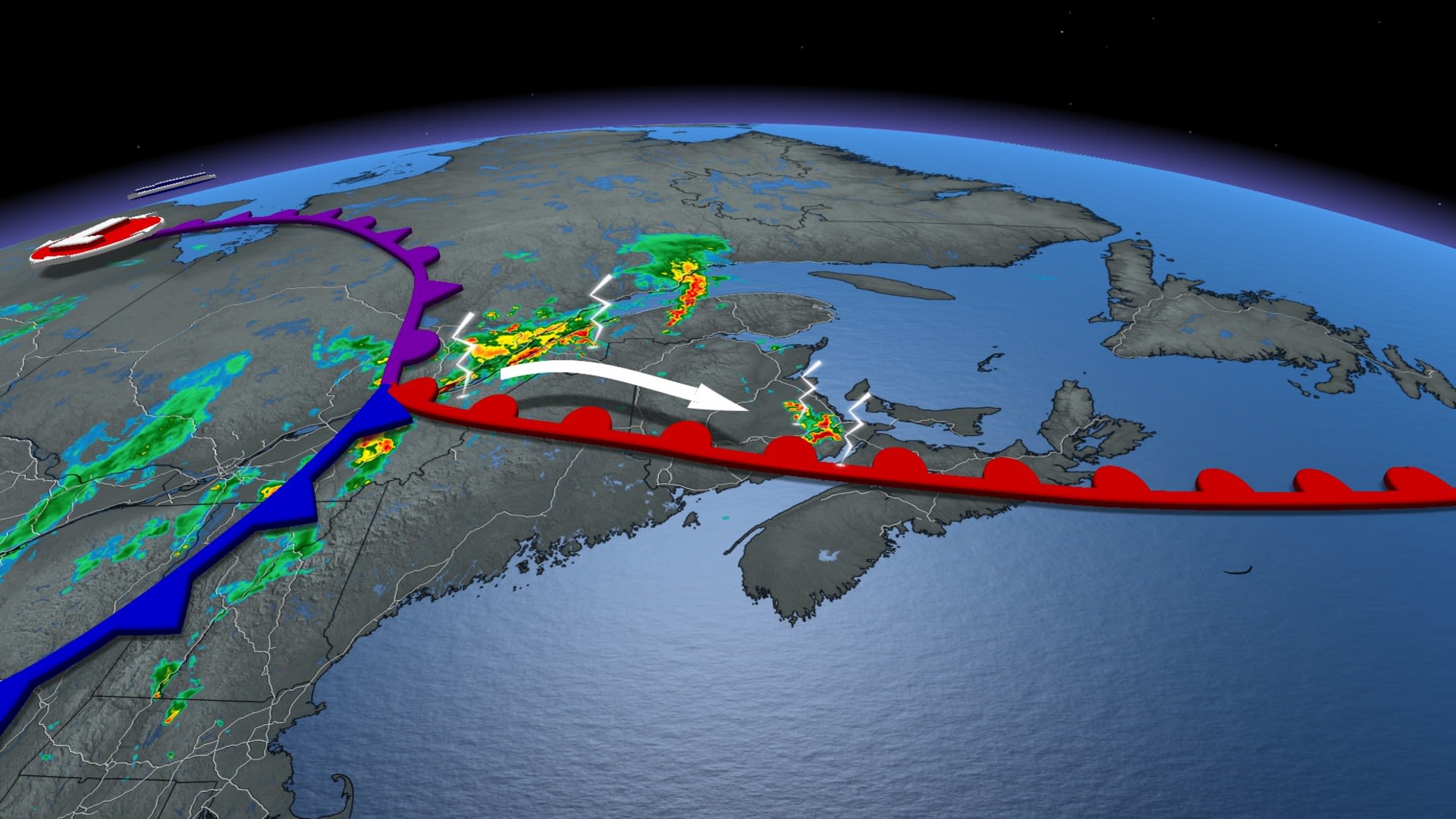 Severe thunderstorm threat spans the Maritimes, risk of strong winds ...