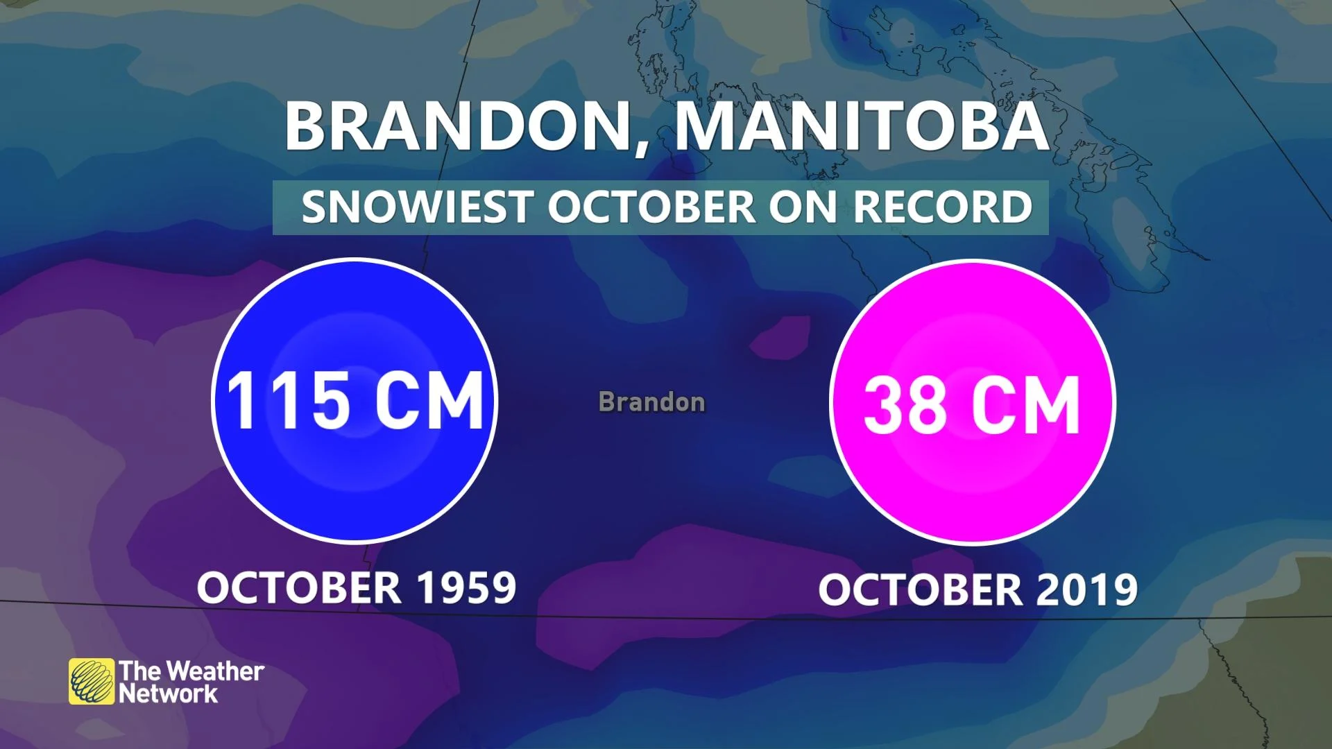 Baron - Brandon snowiest October on record - Oct24
