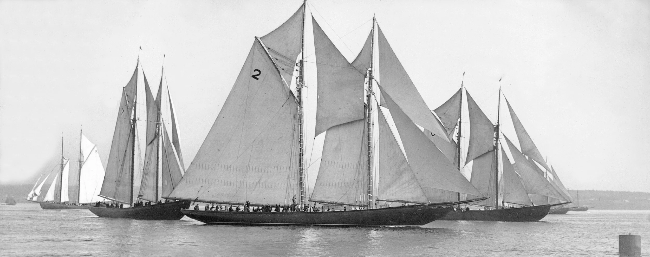 Bluenose - RCM - Bluenose Coming Up to the Start of the First Elimination Race in 1921