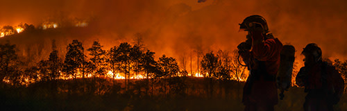 firefighters battling wildfires in Fort McMurray