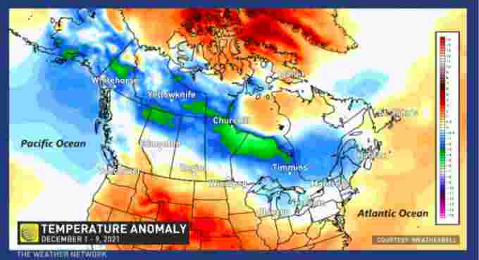 Early December Temp anomaly