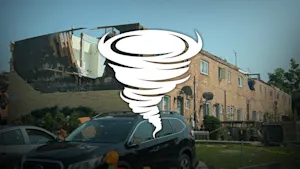 A tornado struck a street,  then doubled-back and hit the same spot a few minutes later