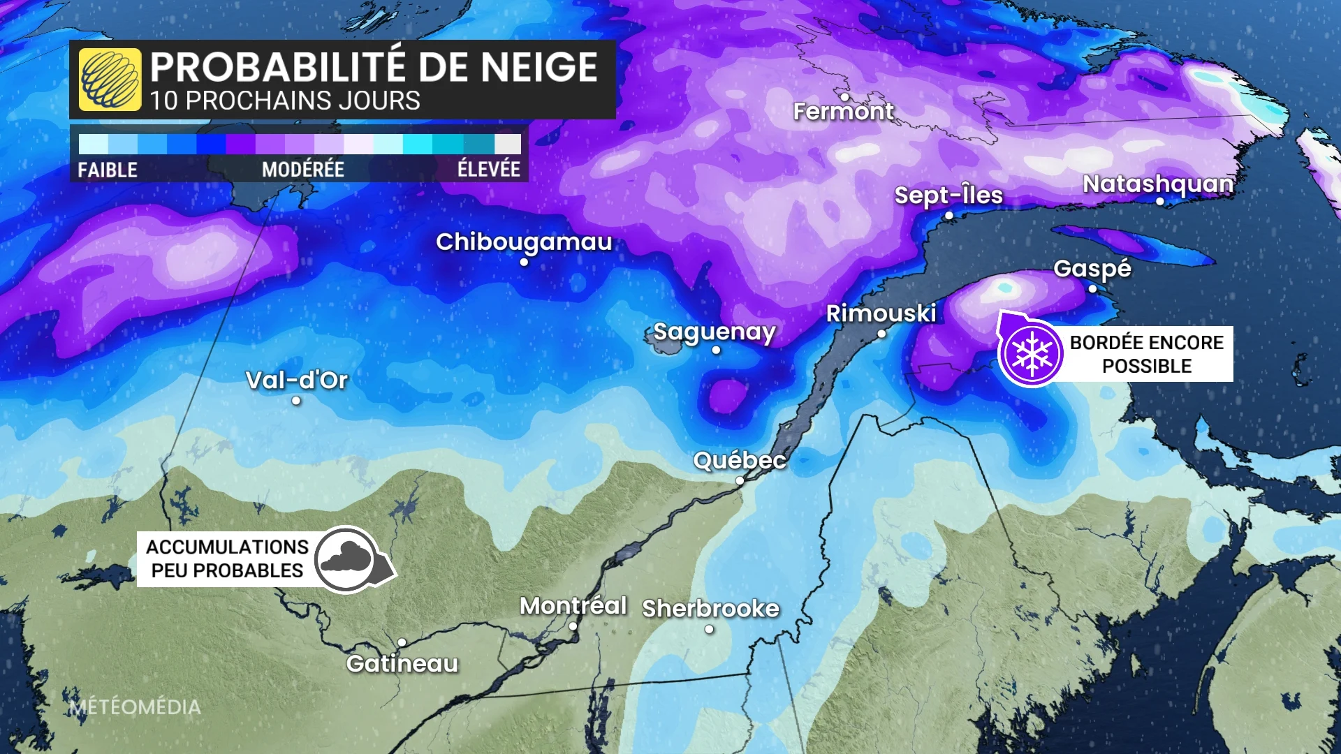Neige Est du Québec Prévisions 17 avril 2025