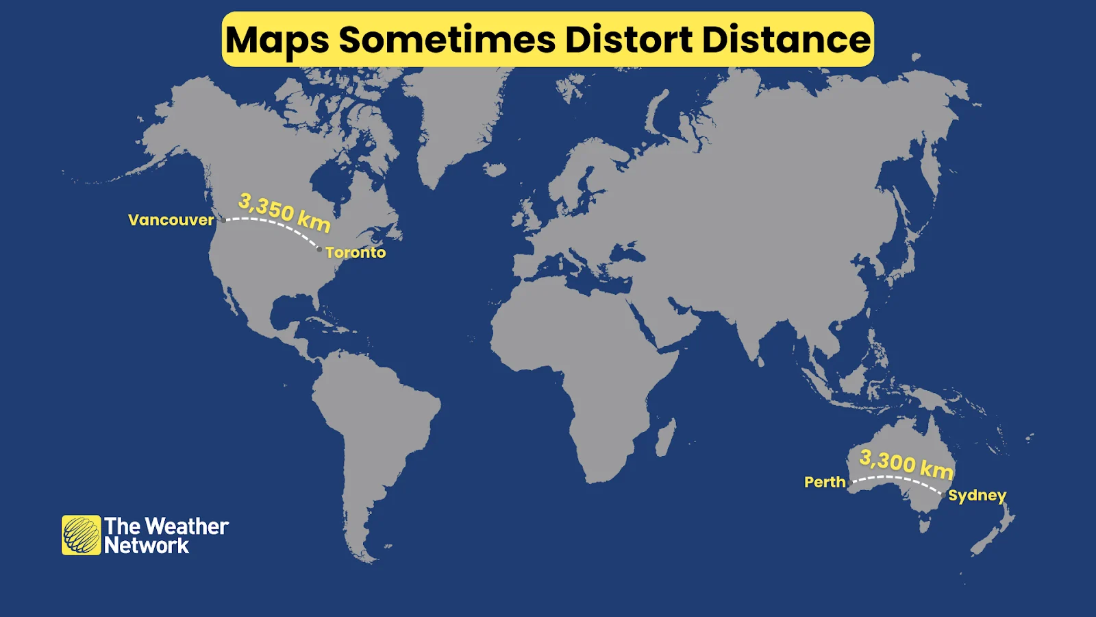 Maps Distort Distance