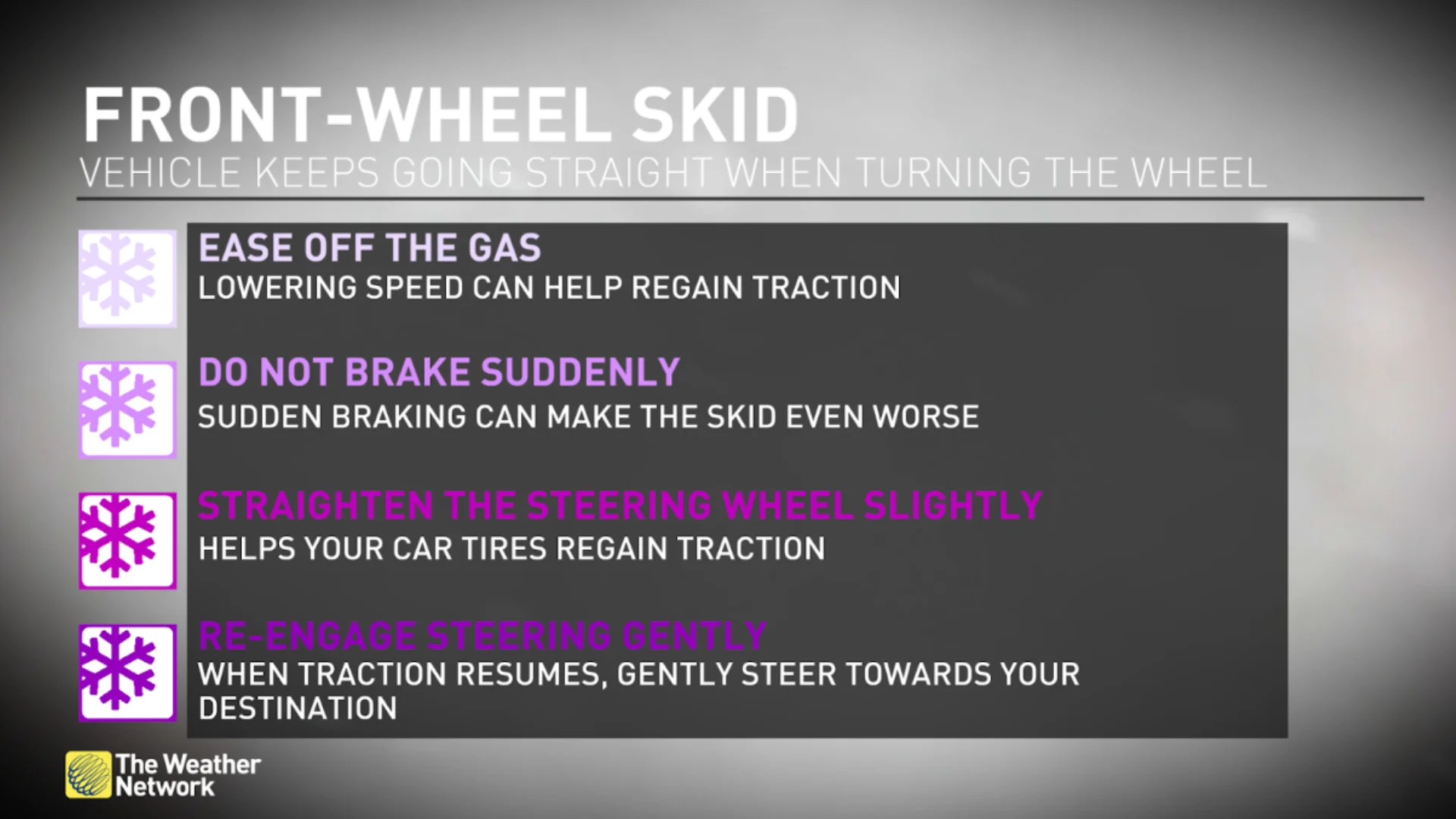 Graphic - skid guide - front wheel