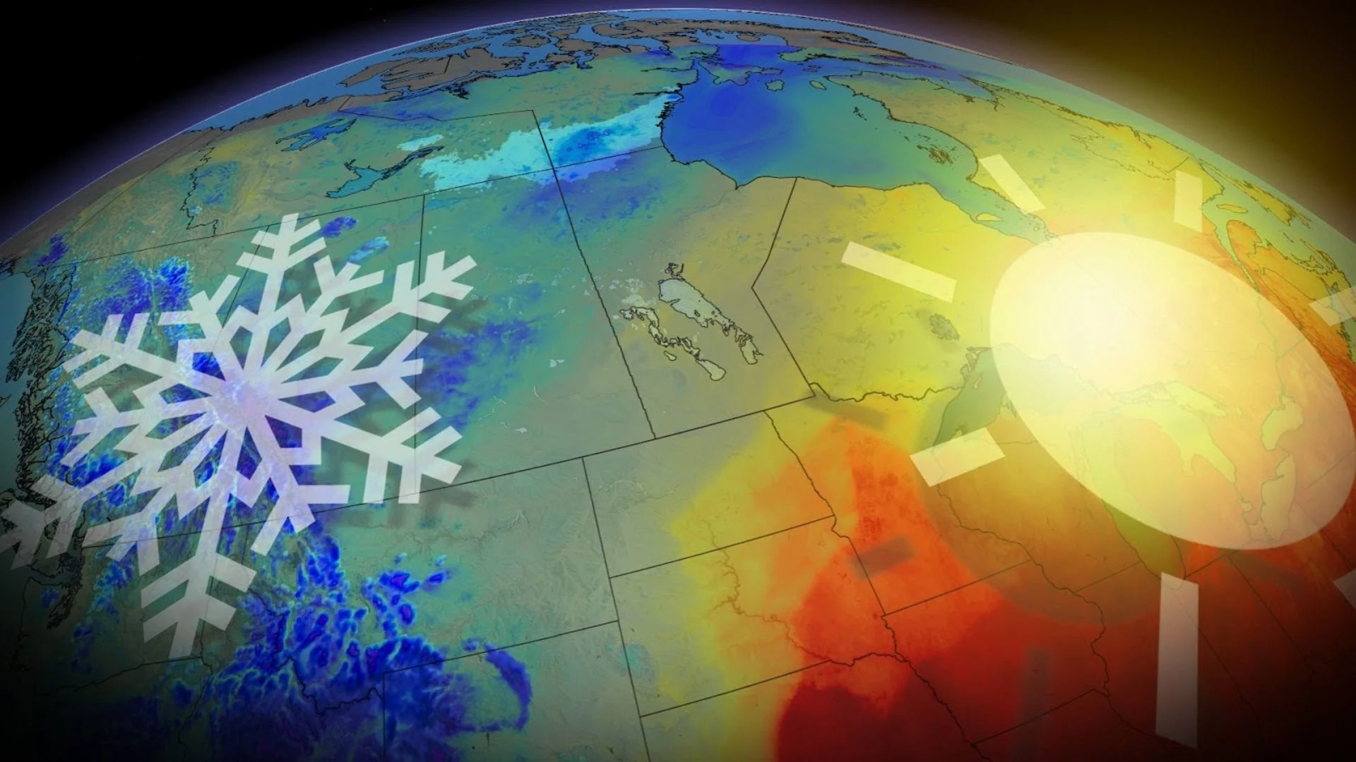 Canada is divided by steep temperature contrast this week