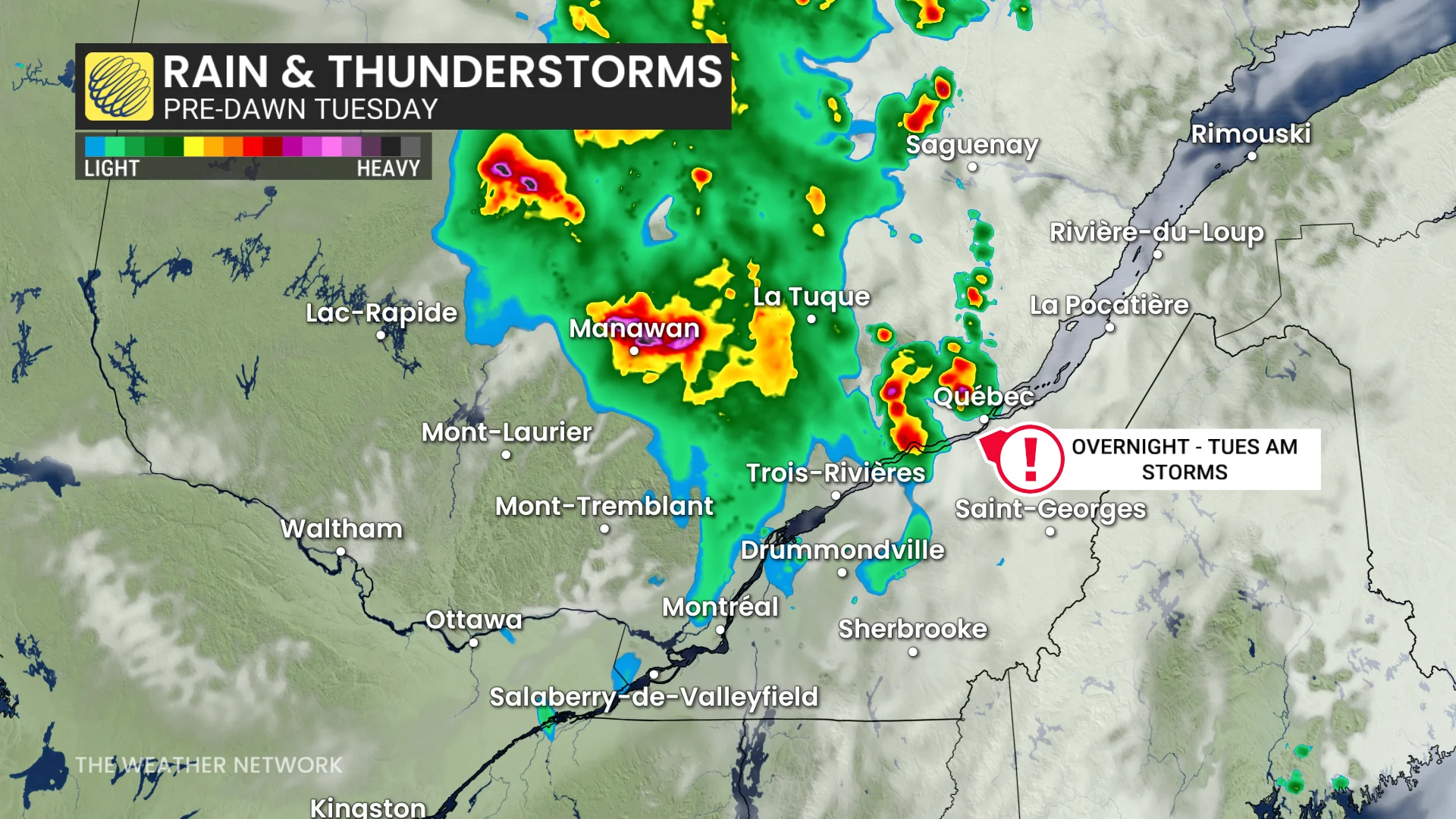Baron - ONQC rain and thunderstorms predawn Tuesday - July 13