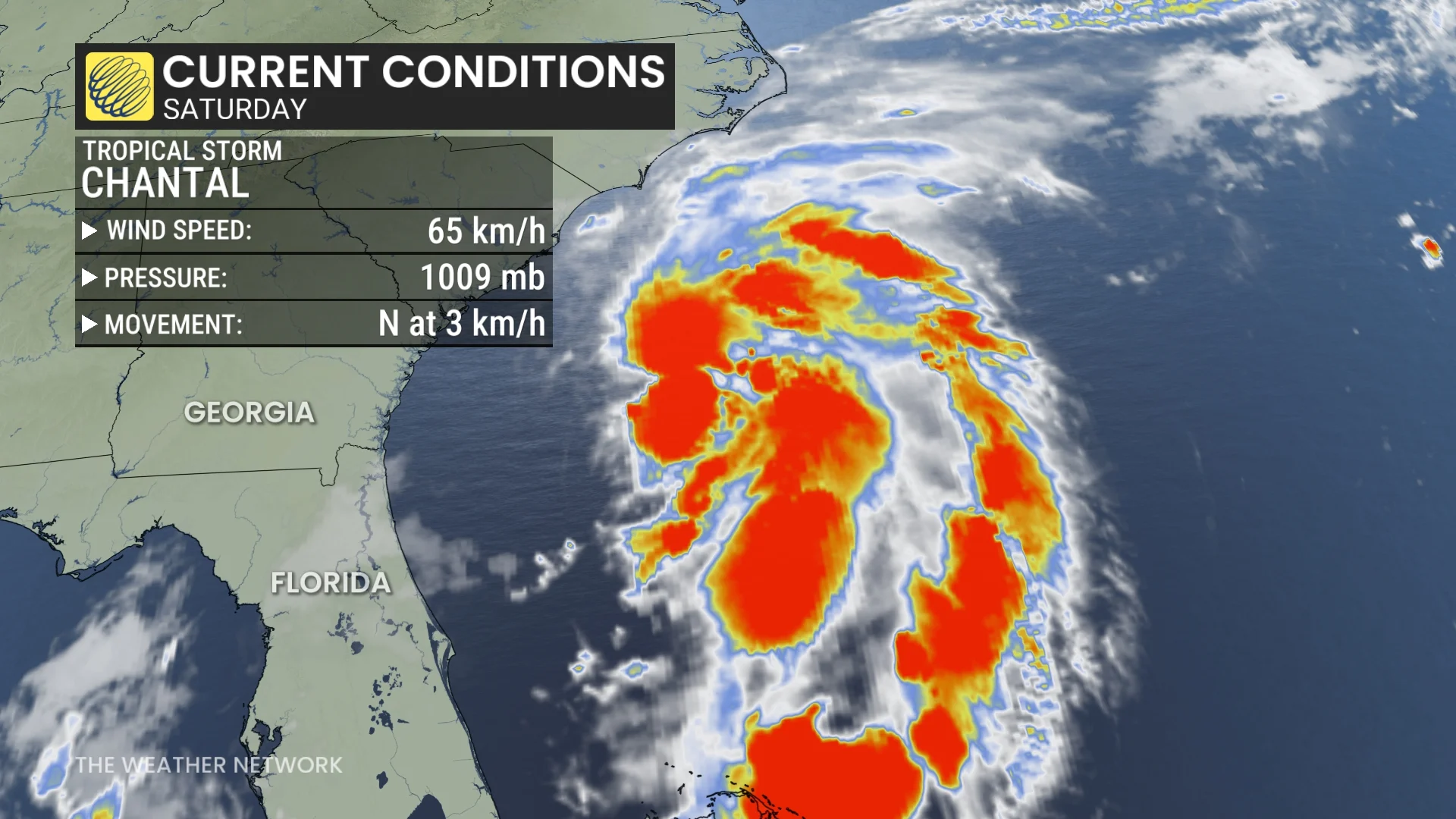 Chantal current conditions July 5 8 a.m.