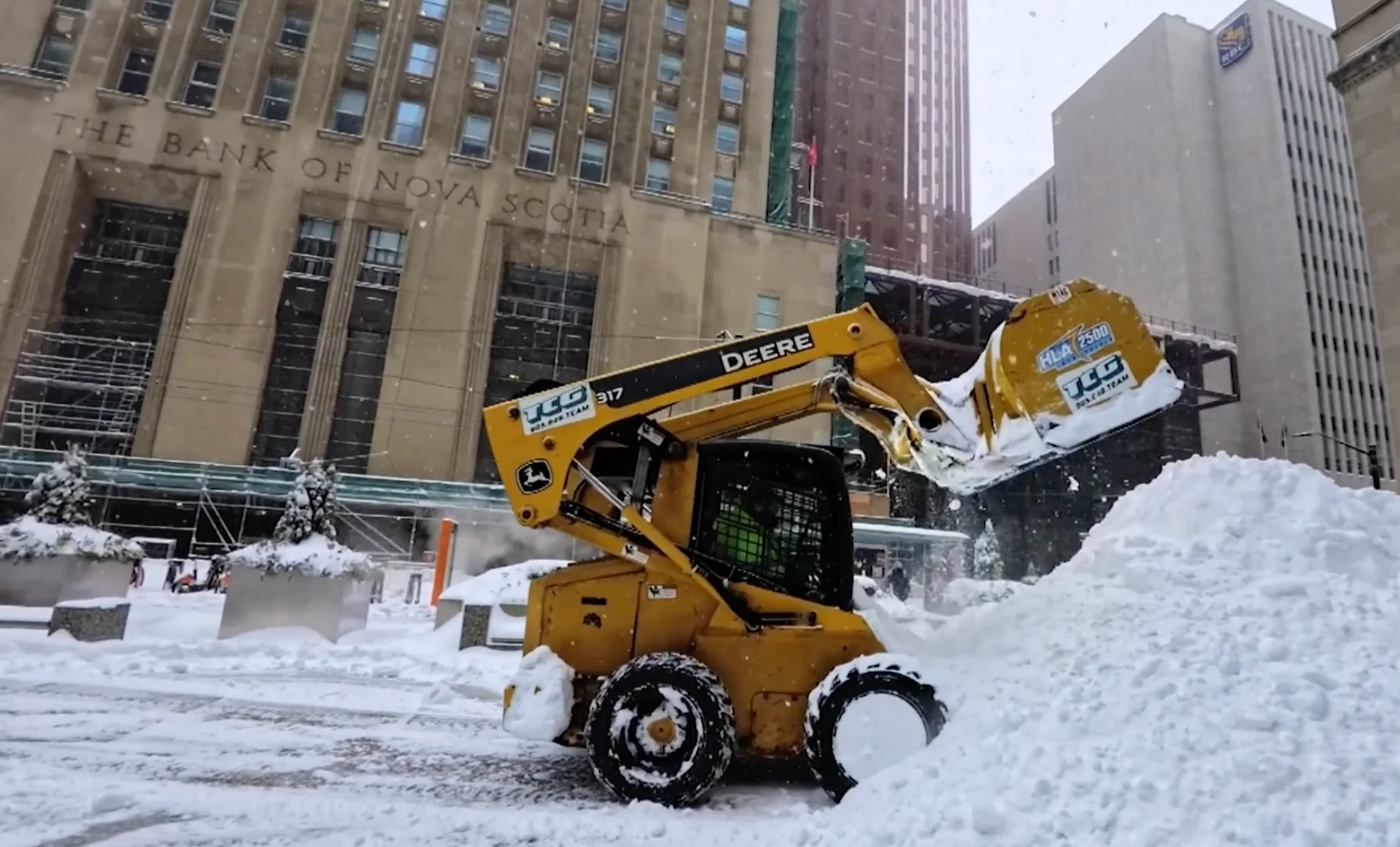 City of Toronto: Snow removal in February 2026 following a historic storm January 25-26, 2026.