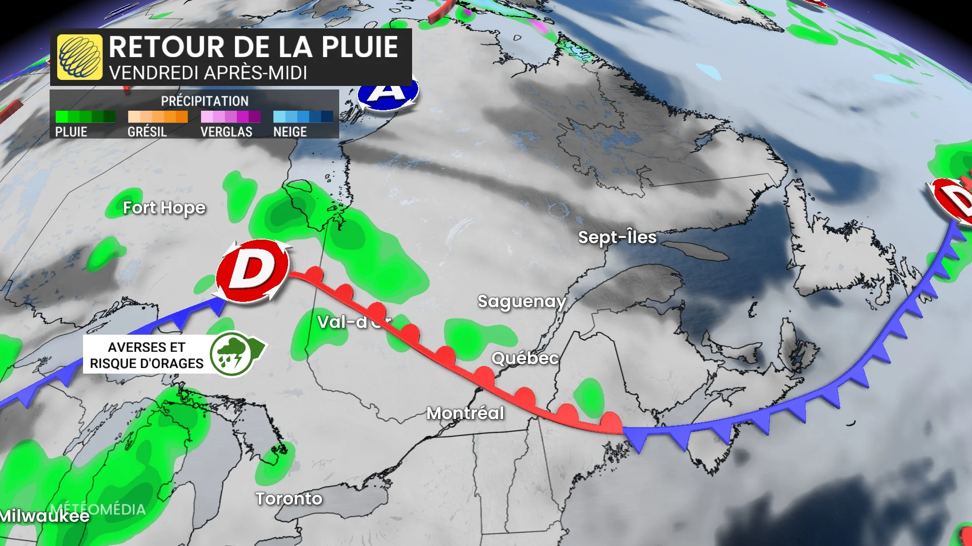 Après une semaine chaude : une bonne douche s’en vient au Québec