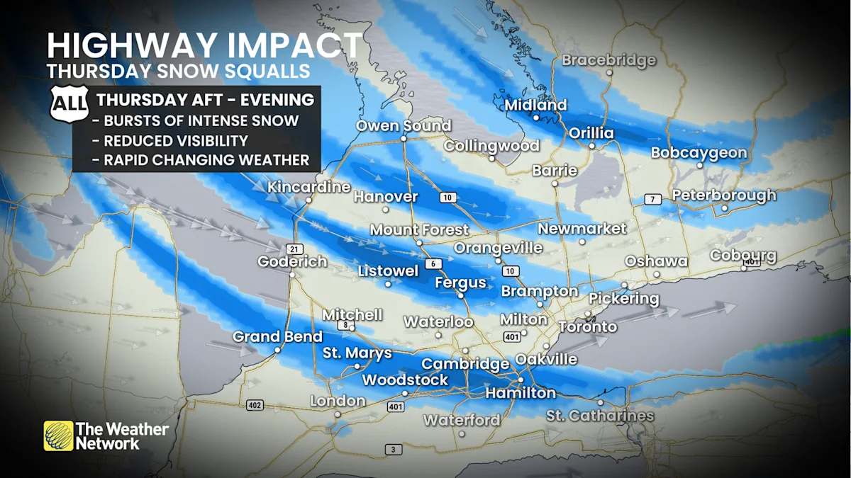 Significant lake-effect snow squalls threatens 50 cm locally - The ...