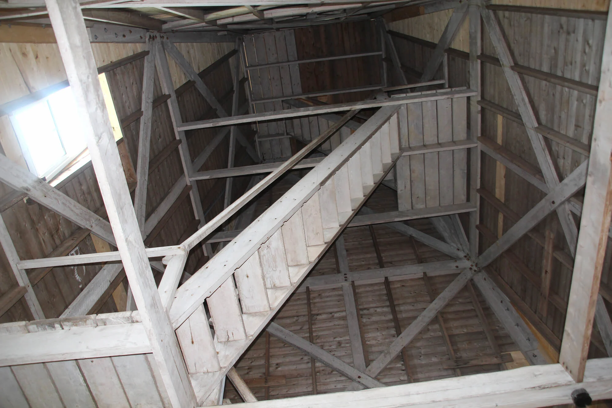 Inside the lighthouse that has been in Greg Norton's family for generations. (Nathan Coleman)