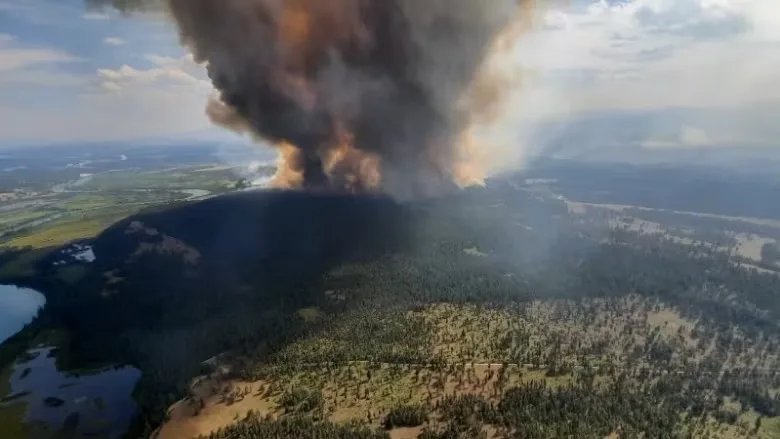 St.Mary's River wildfire in B.C./BC Wildfire Service via CBC 