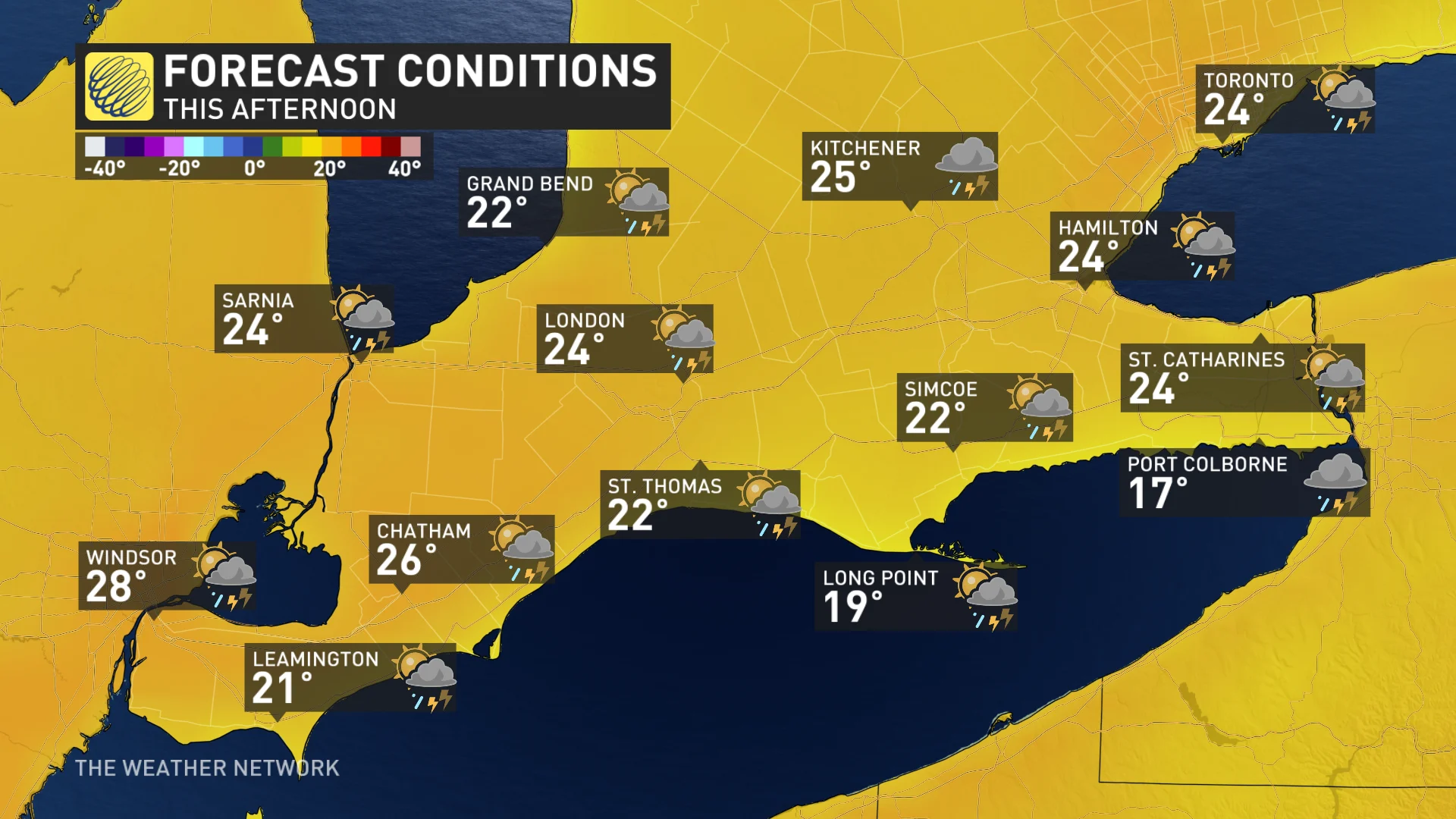 Southern Ontario Tuesday forecast conditions and temperatures - April 29, 2025
