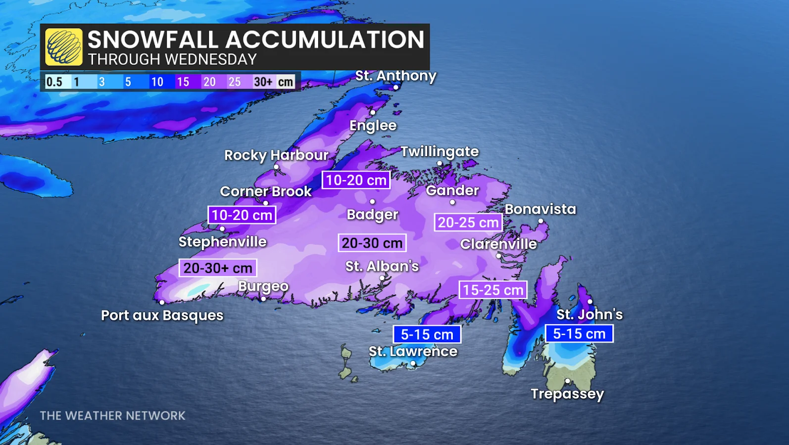 Nor'easter, Newfoundland, Snowfall, Snow, Winter, December 01, 2025. (The Weather Network/Rachel Modestino)