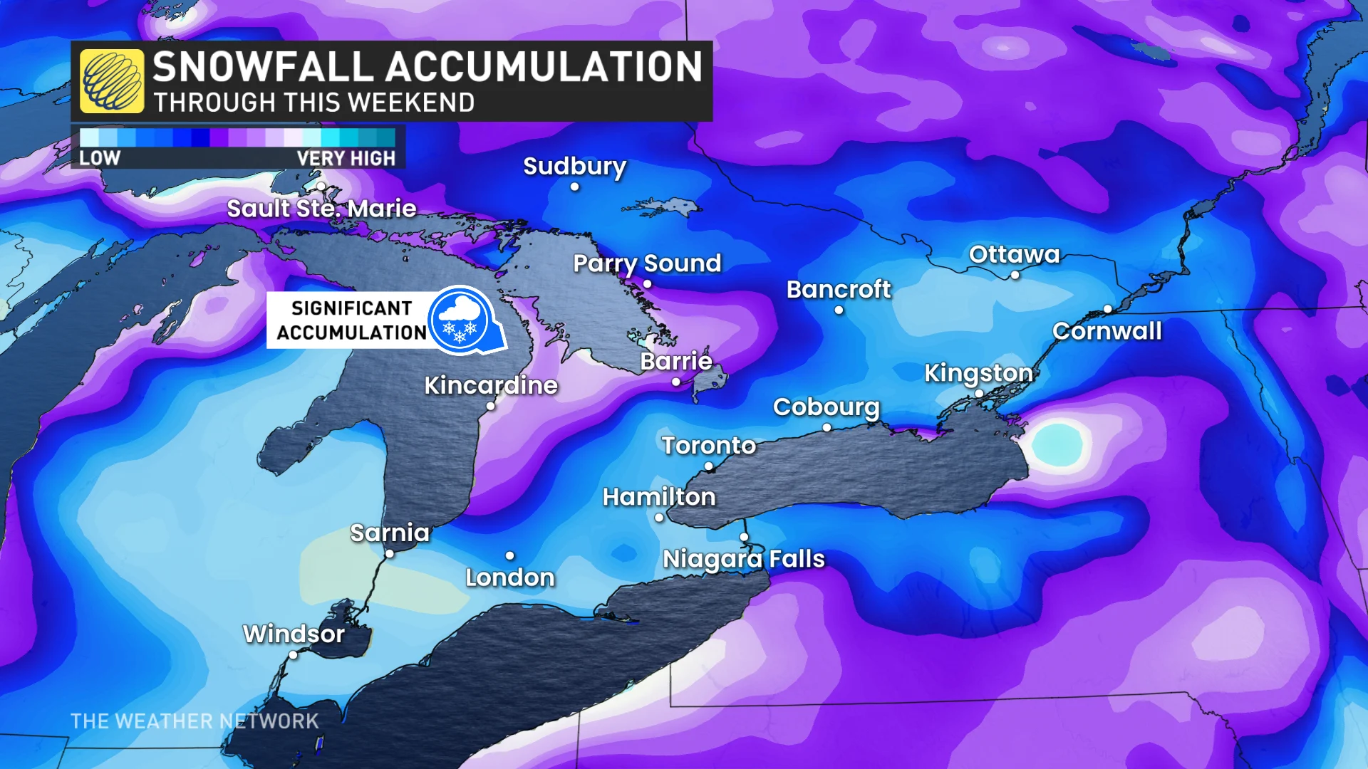 Baron - Snowfall accumulation through this weekend