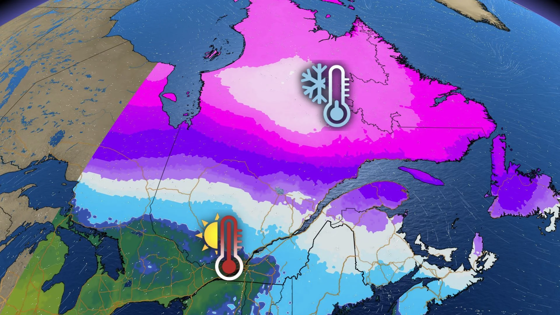 57 °C de différence entre ces deux villes du Québec