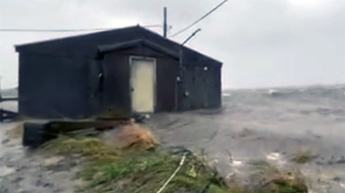 Historic storm destroys homes in Alaska