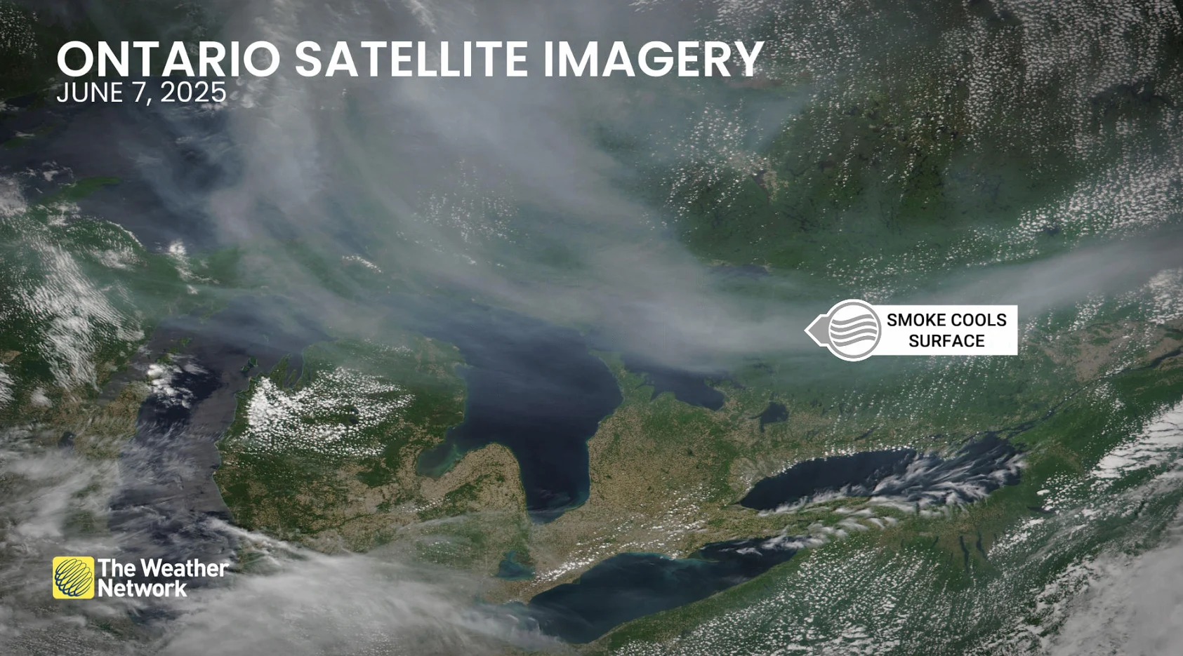 Ontario satellite imagery June 7, 2025/NASA
