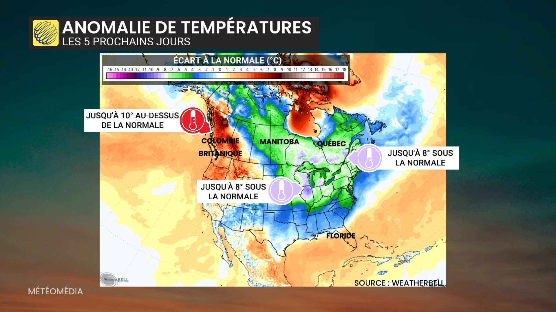 anomalie de températures
