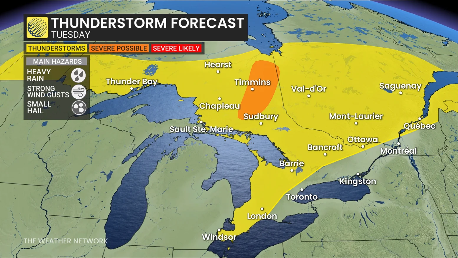 Baron - Ontario storm risk Tuesday - June17
