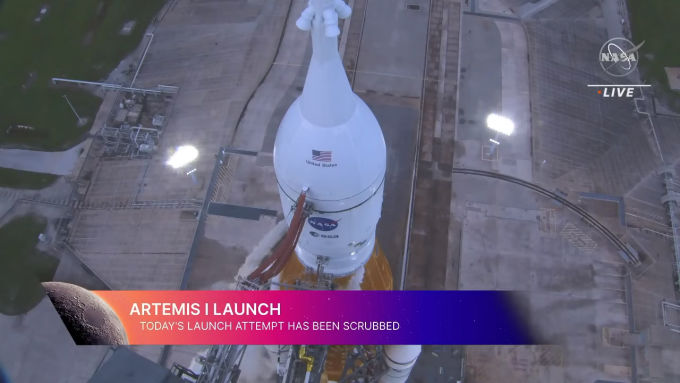 Artemis 1 Monday scrubbed NASA