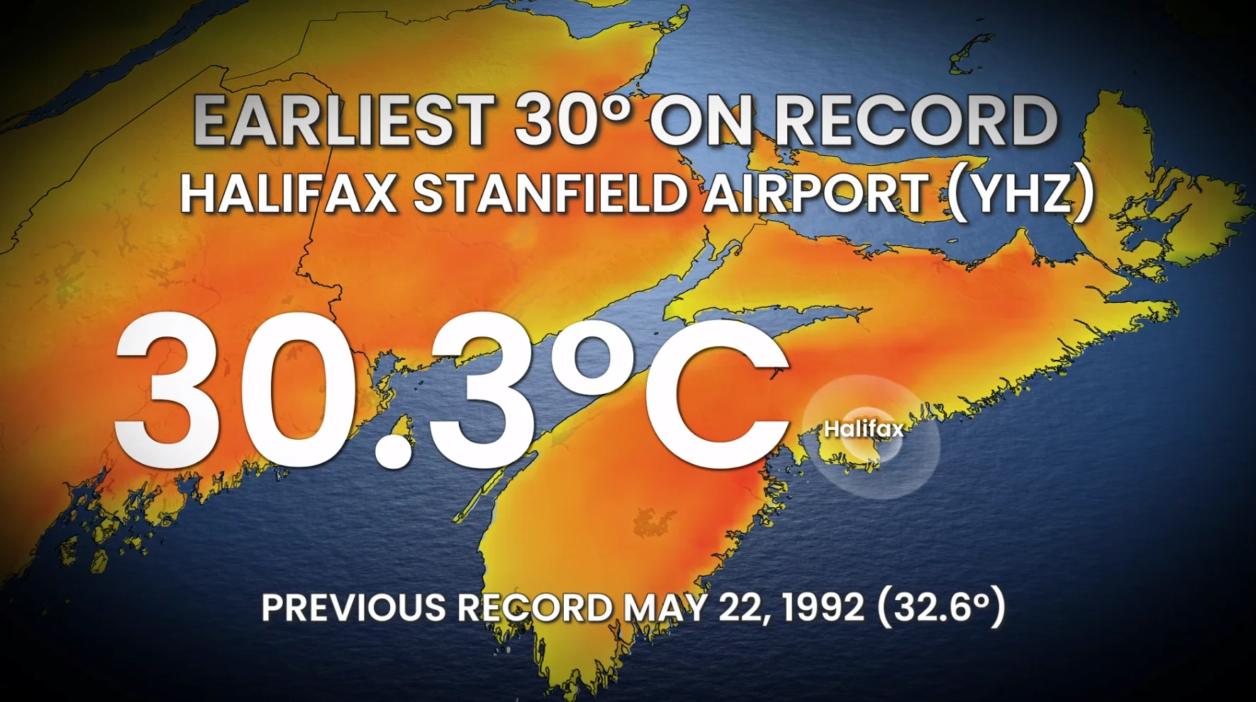 Halifax Earliest 30C on Record