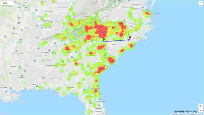 Carolinas-Fireball-AMS-Heat-Map-April42019