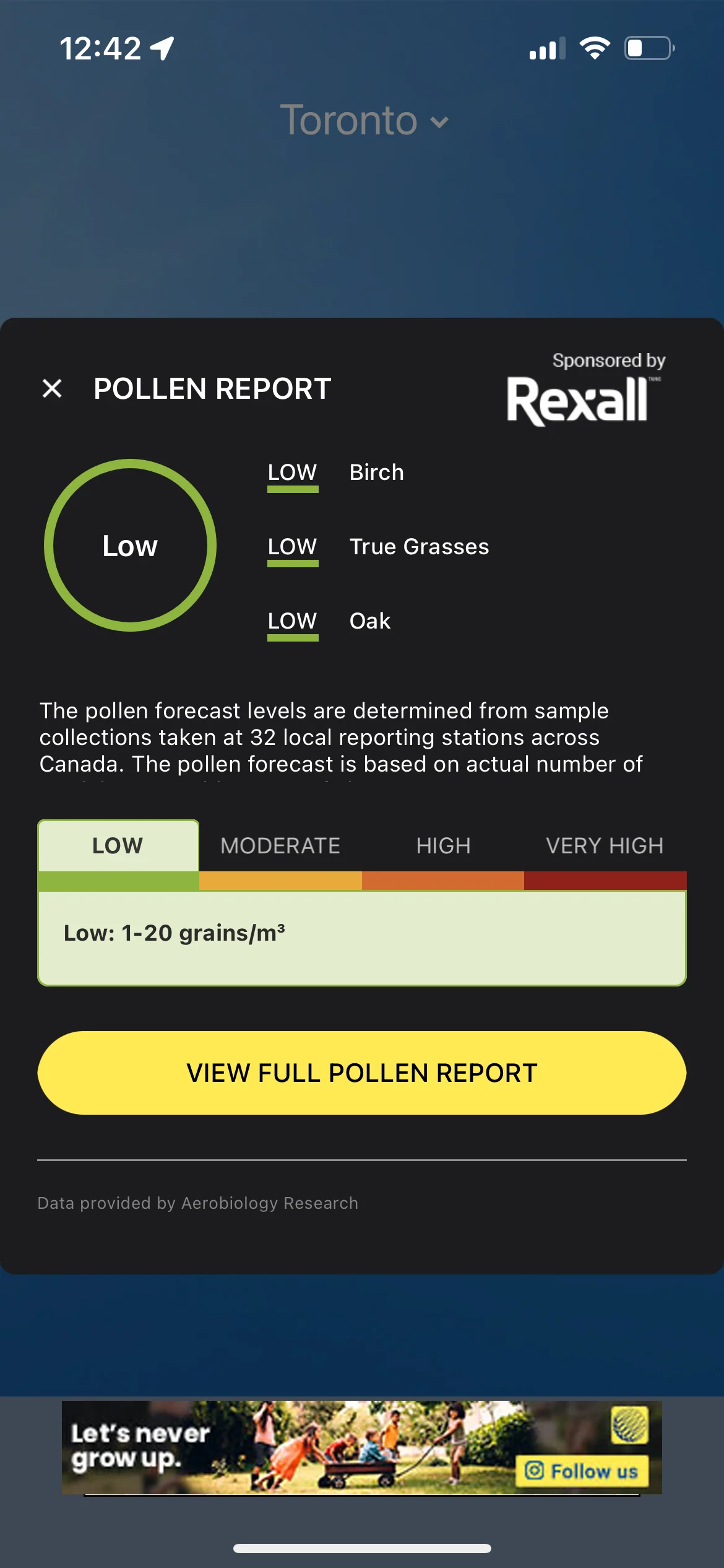 Pollen report