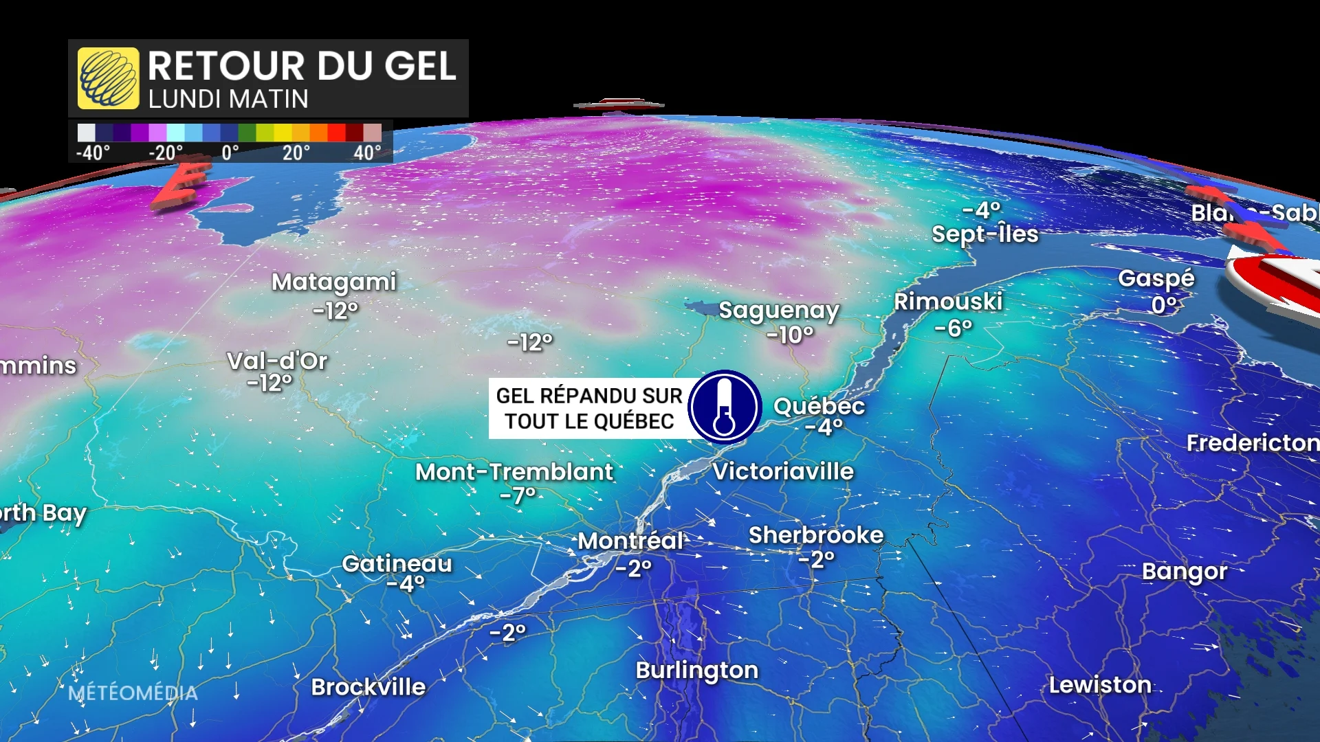 Lundi au Québec : grand retour du gel
