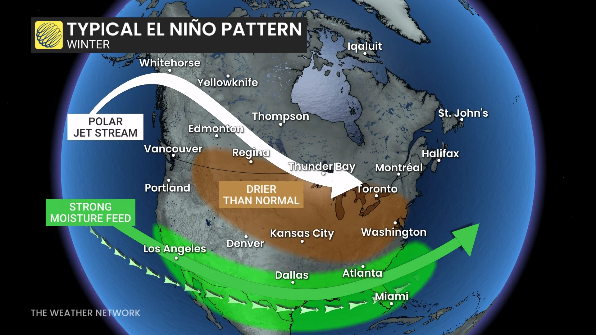 Typical El Niño Winter Pattern