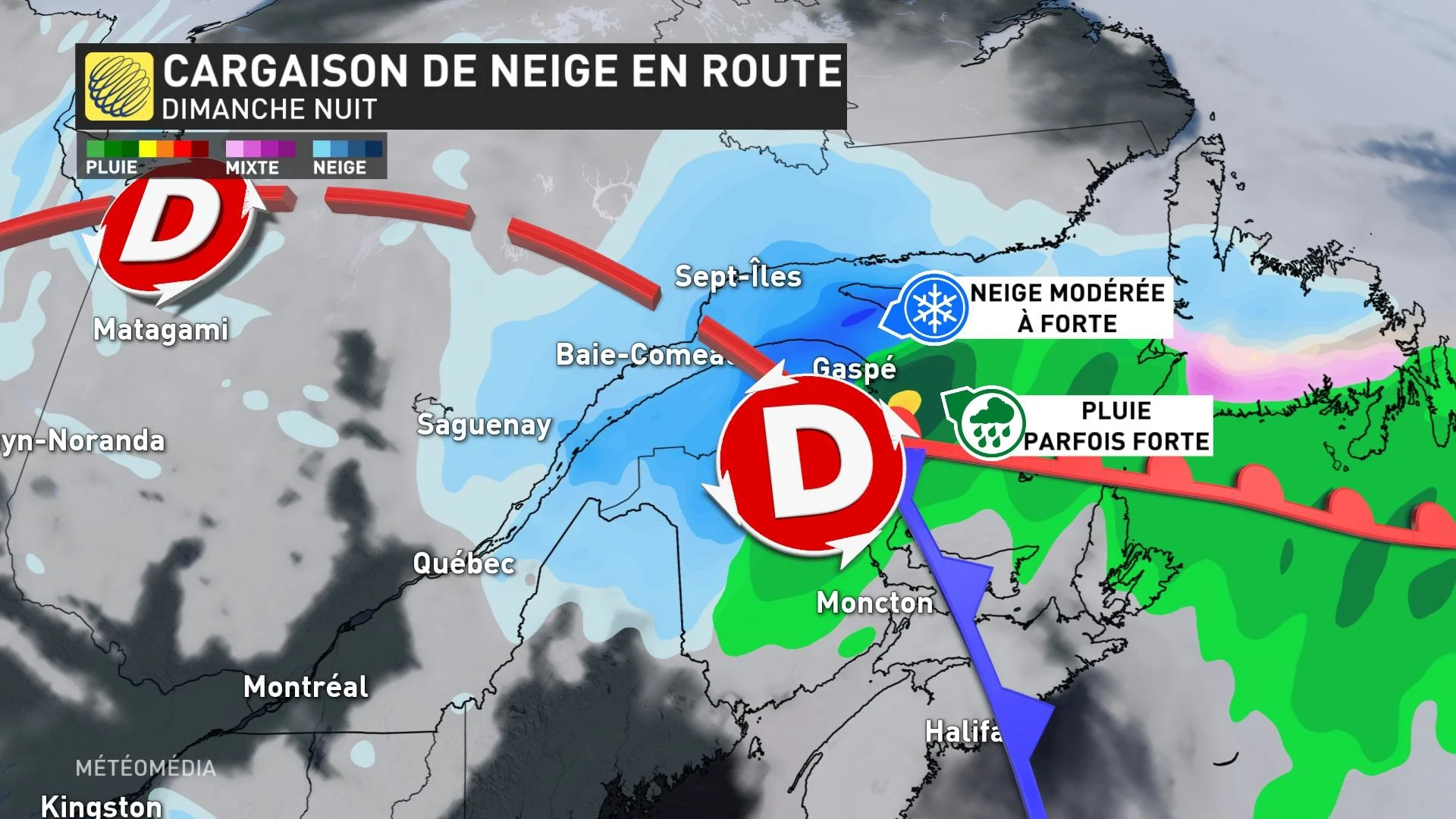 Neige en route