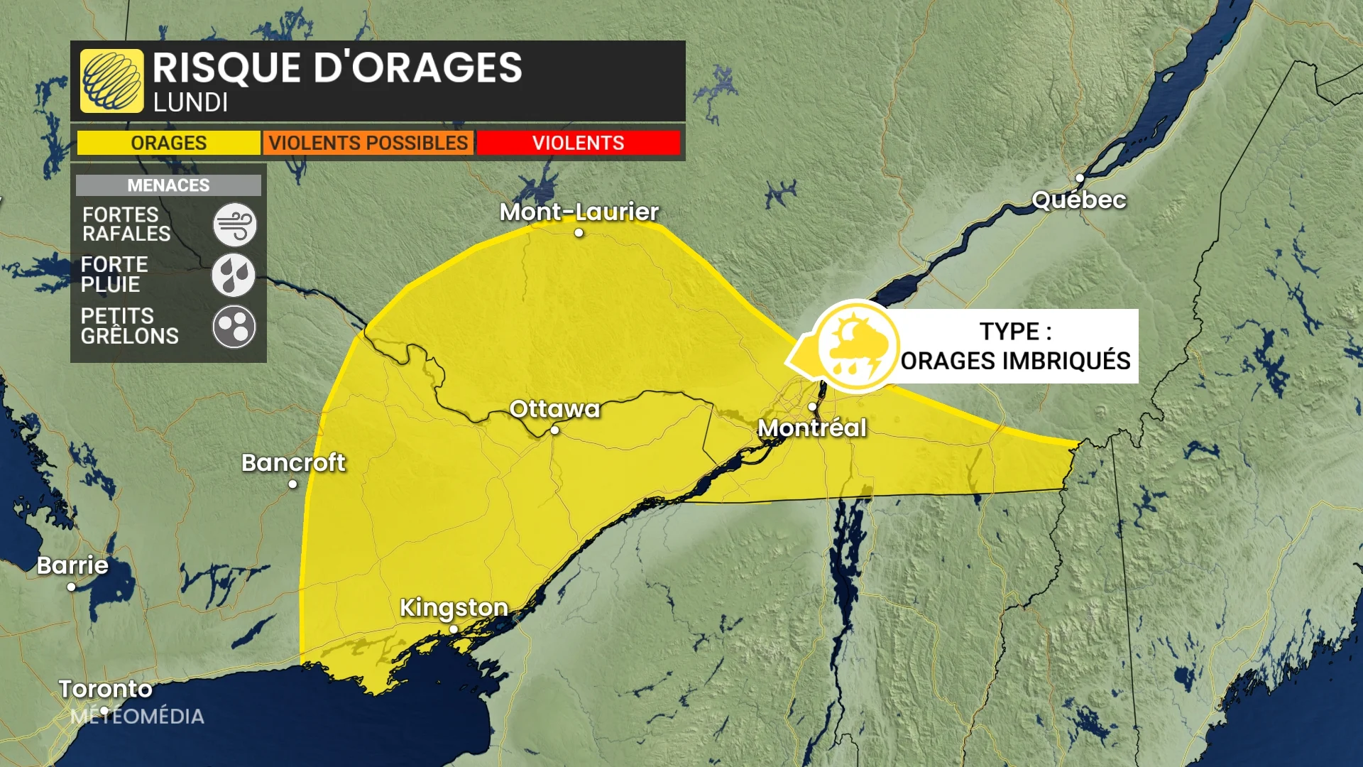 Jusqu’à 50 cm de neige et rafales à 100 km/h au Québec