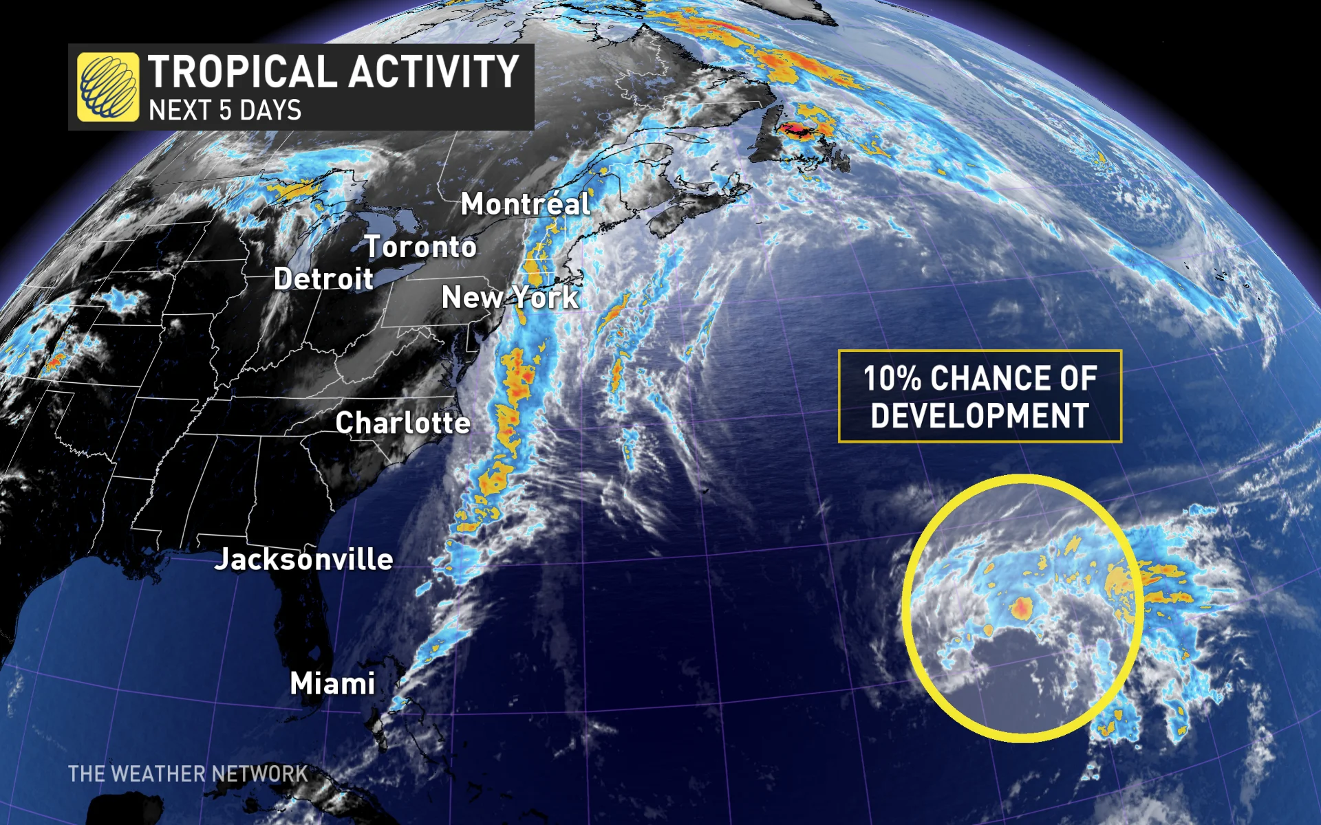 Tropical activity in the Atlantic (next five days)