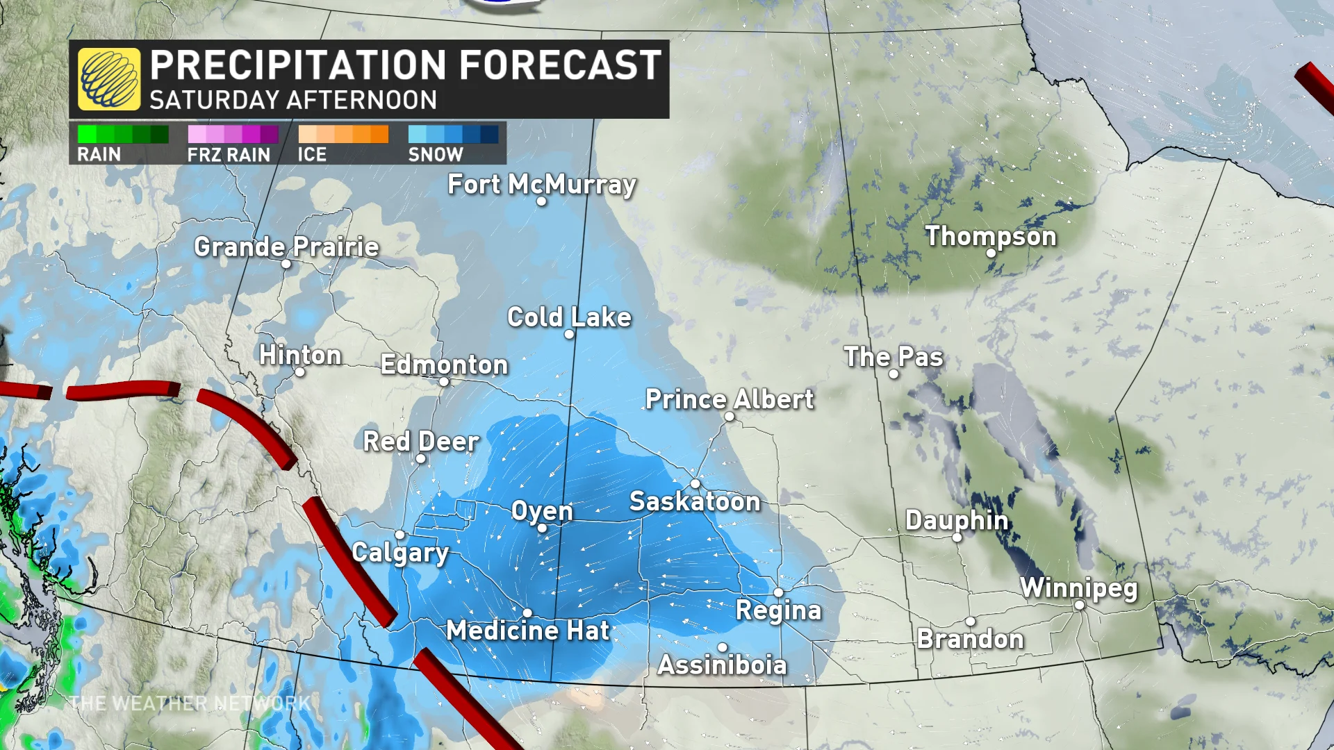 Prairies precipitation Saturday afternoon_Nov. 23