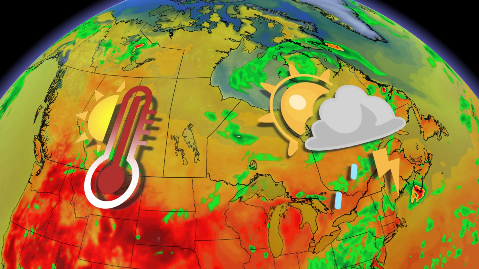 August long weekend outlook Widespread heat, but with rain, storm