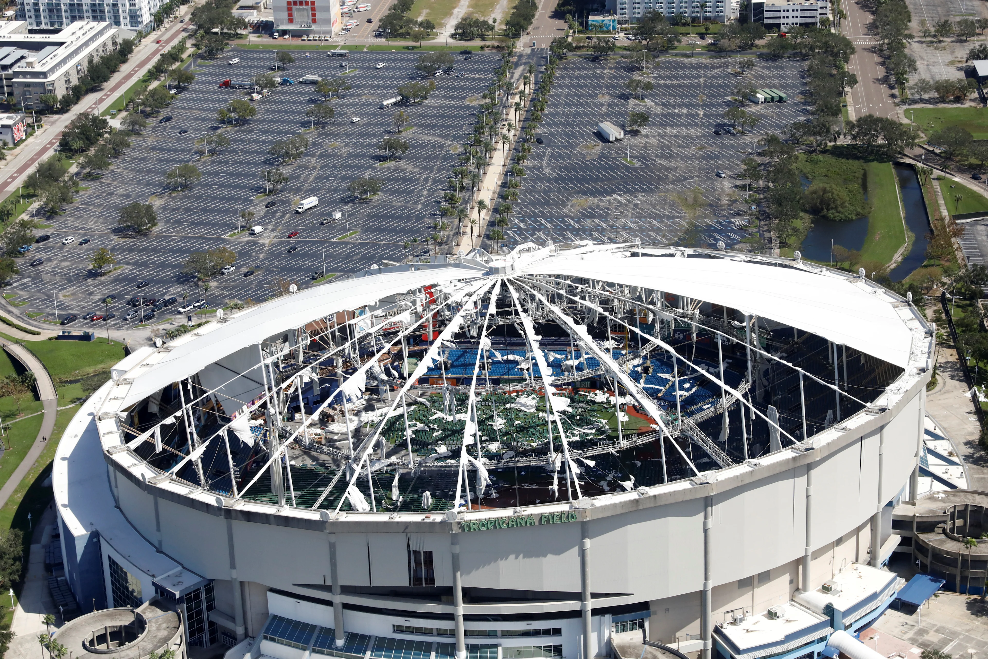 (REUTERS) Tropicana Field Tampa Hurricane Milton