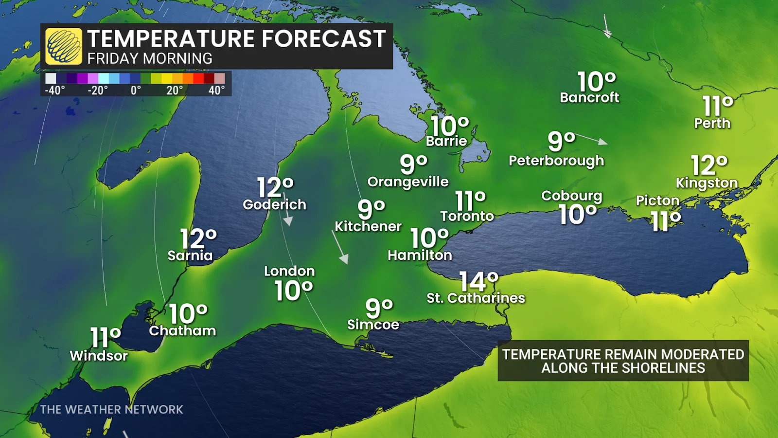 Friday, Toronto, Ontario, Forecast, August 27, 2025. (The Weather Network)