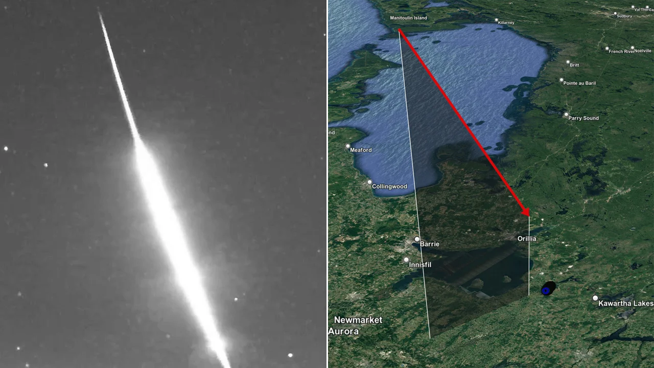 After a bright fireball, meteorites may have hit the ground east of Lake Simcoe