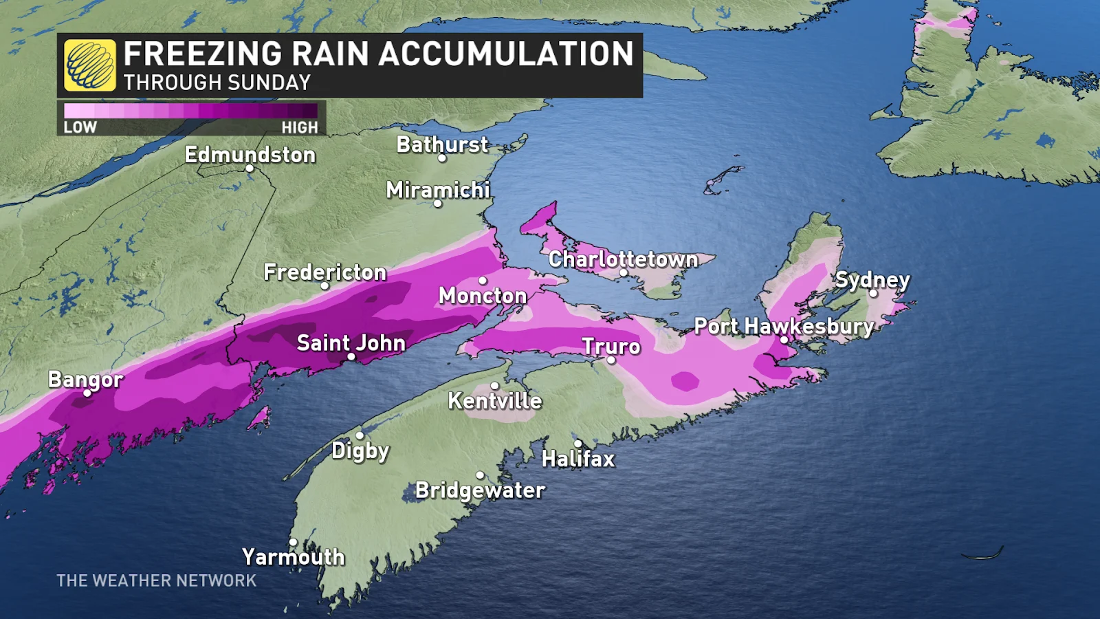 Maritimes freezing rain