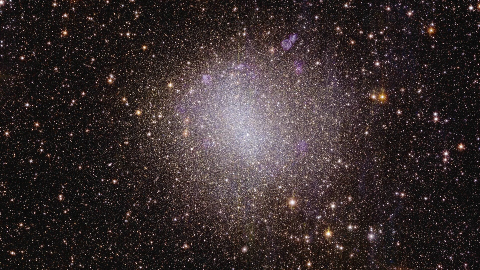 ESA - Euclid s view of irregular galaxy NGC 6822 pillars