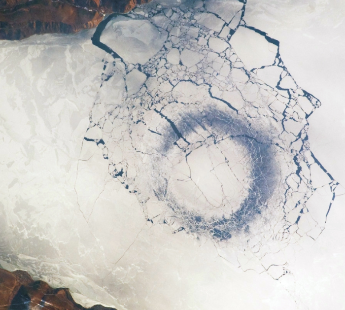 Mysterious ice rings form on the world's deepest lake