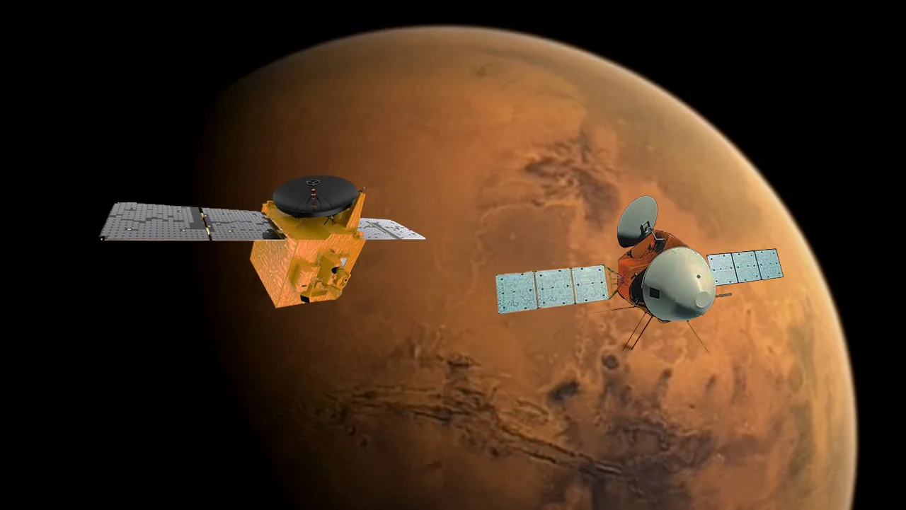 Two 'first-timer' Mars missions slipped flawlessly into orbit this week