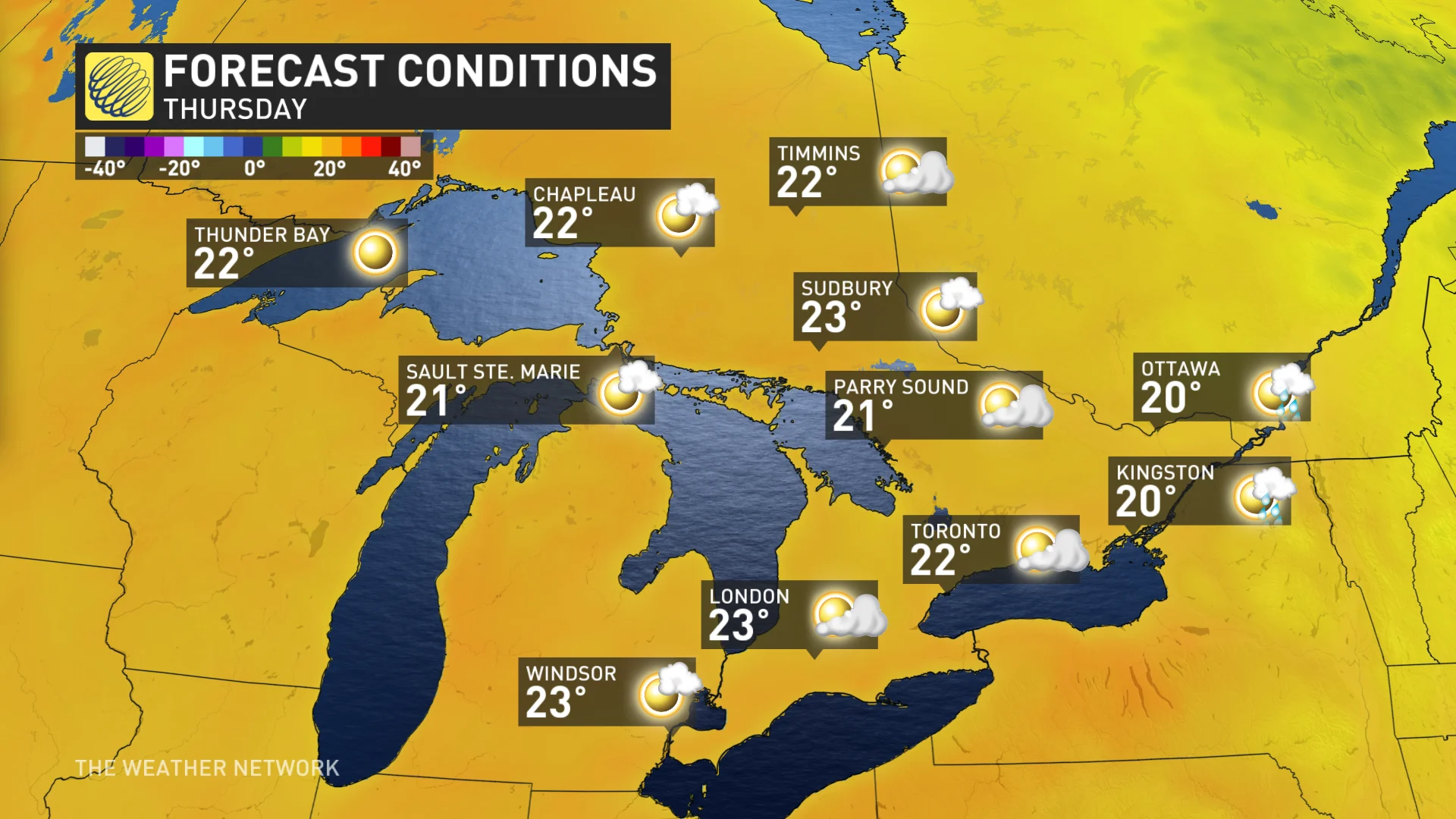 Ontario temperatures Thursday_Sept 22