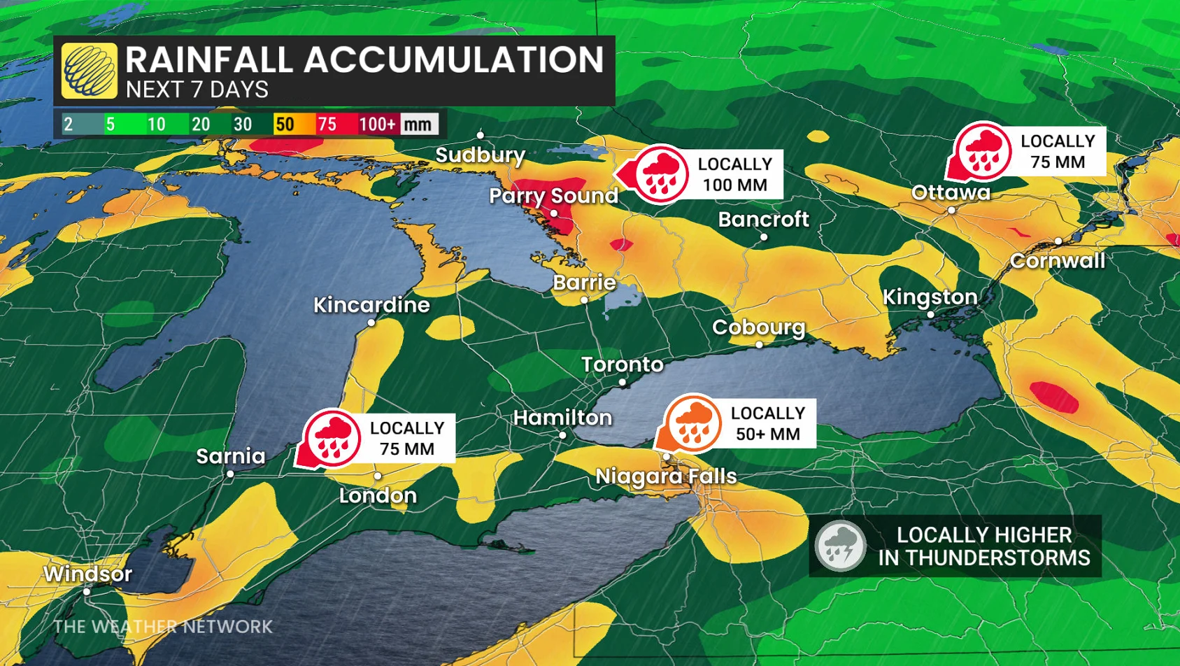 Ontario Rainfall Next 7 Days