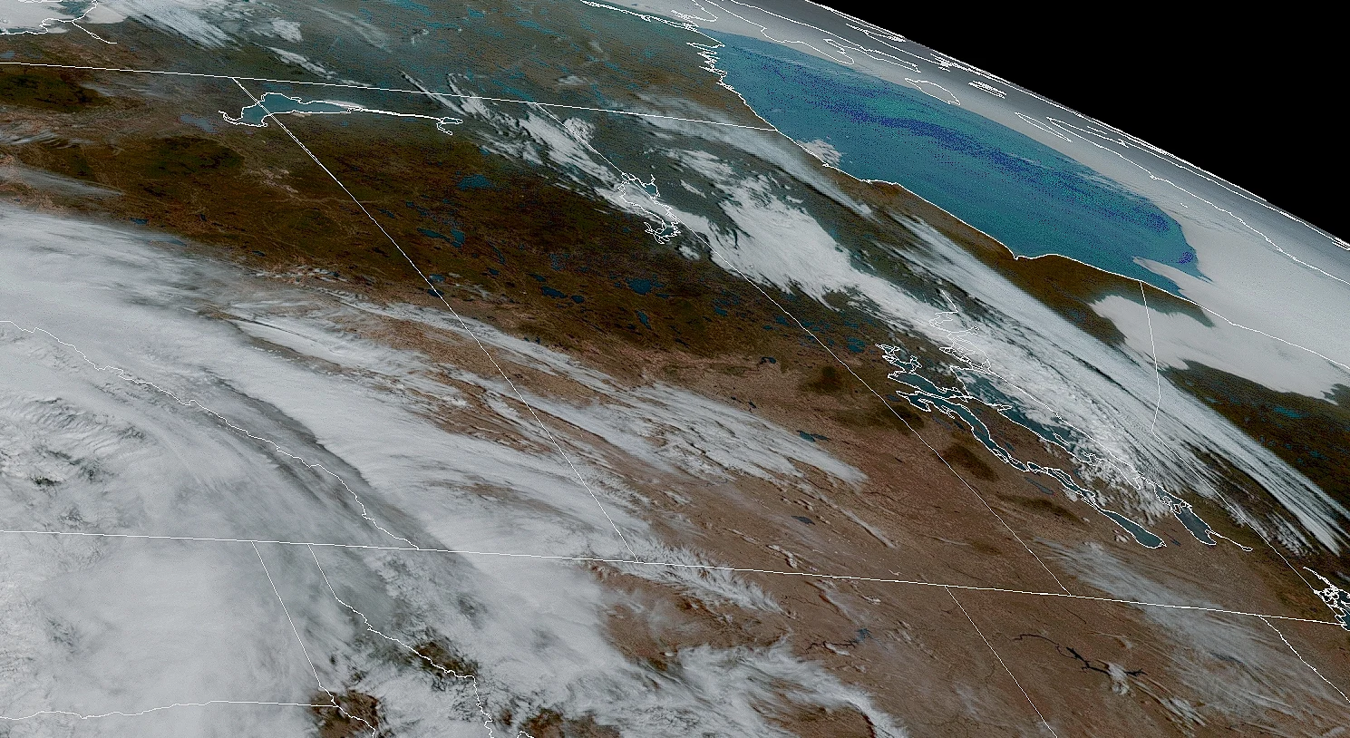 (NOAA) visible satellite image saskatchewan October 16 2023