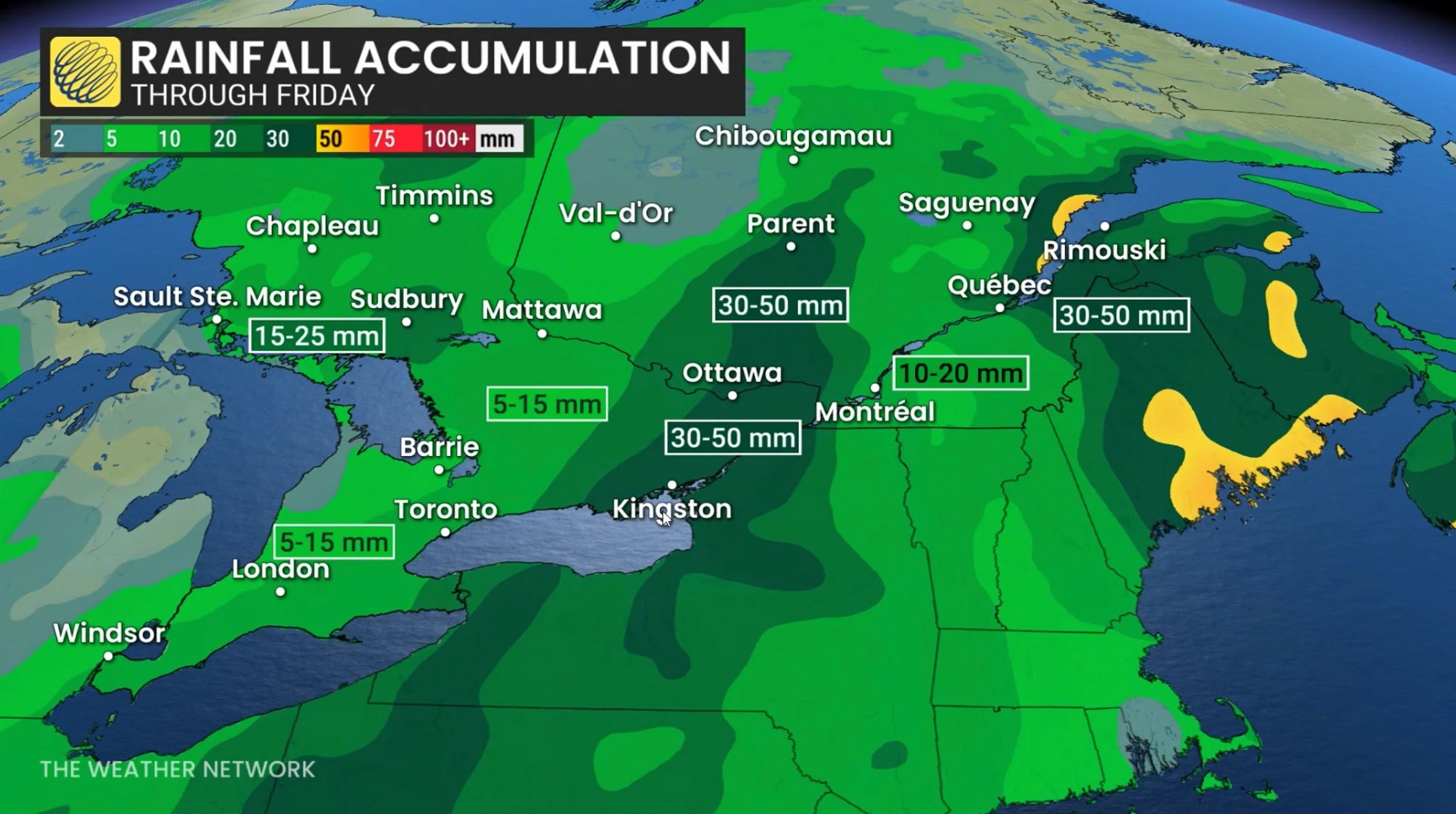 APRIL 29, 2026: Heavy rain totals for eastern Ontario