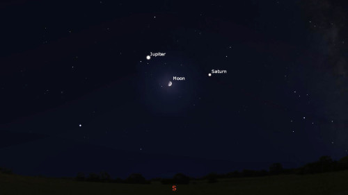The Weather Network – Guarda stasera come la luna crescente si unisce a Giove e Saturno nel cielo